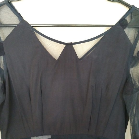 Fate Navy Polka Dot Mini Dress - Picture 4 of 7